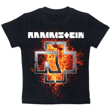 Детская футболка Rammstein (flaming logo) черная, Размер 4-5 лет 100-110, см Зображення