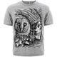 Футболка Indian Skull & Owl (меланж), Размер 4XL (XXXL Euro) Изображение