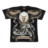 Футболка Орел с мотоциклом (Harley-Davidson) светится в темноте Изображение