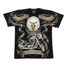 Футболка Орел с мотоциклом (Harley-Davidson) светится в темноте Зображення