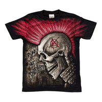 Футболка Череп с ирокезом (Punk's Not Dead) Изображение
