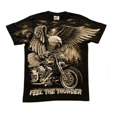 Футболка Орел с мотоциклом (Feel The Thunder) светится в темноте Зображення
