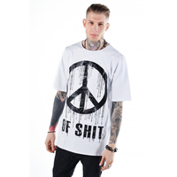 Удлиненная футболка Peace of Shit белая (Urbanist) Изображение