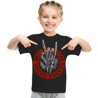 Детская футболка Young Rocker черная, Размер 4-5 лет 100-110, см Изображение