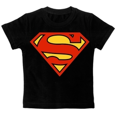 Детская футболка Superman черная, Размер 2-3 года 85-99, см Зображення