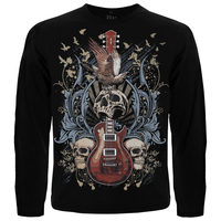 Лонгслив Guitar with Skulls and Ravens Изображение