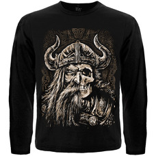 Лонгслив Viking (наполовину лицо, наполовину череп) Зображення