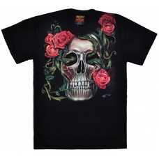 Футболка Skull with rose - Forever Love (светится в темноте) Зображення