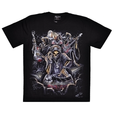 Футболка Skeleton DJ and Rock Band  (светится в темноте) Зображення