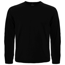 Футболка с длинным рукавом черная без рисунка, Размер 4XL (XXXL Euro) Зображення