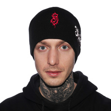 Шапка с вышивкой Slipknot (logo) черная Зображення
