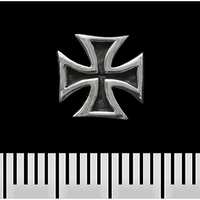 Серьга-гвоздик Тамплиерский крест (серебро, 925 проба) (st-013) Изображение
