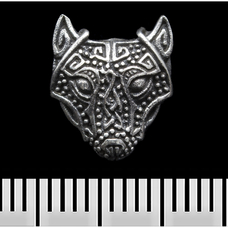 Серьга-гвоздик Fenrir (Волк) (серебро, 925 проба) (st-022) Изображение
