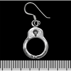 Серьга-крючок Наручники (серебро, 925 проба) Изображение
