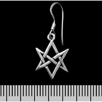 Серьга-крючок Гексаграмма (серебро, 925 проба) Изображение