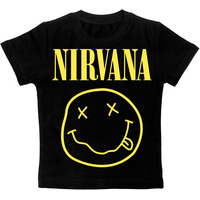 Детская футболка Nirvana (smile) черная, Размер 2-3 года 85-99, см Зображення