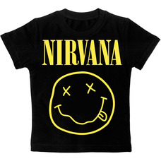 Детская футболка Nirvana (smile) черная, Размер 2-3 года 85-99, см Зображення