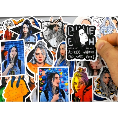 Набор стикеров Billie Eilish (stk-008) (50 шт.) Зображення