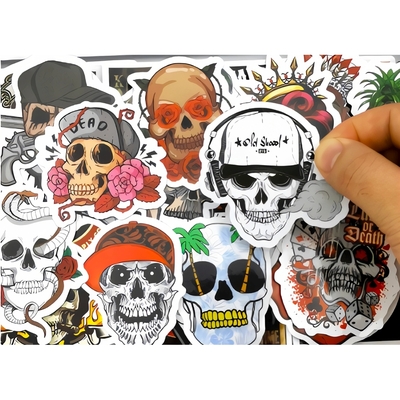 Набор стикеров Skulls (color) (stk-004) (50 шт.) Зображення