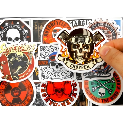 Набор стикеров Skulls (color) (stk-004) (50 шт.) Зображення