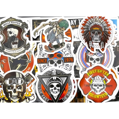 Набор стикеров Skulls (color) (stk-004) (50 шт.) Зображення