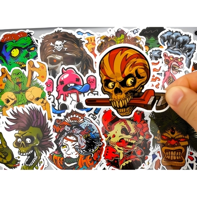 Набор стикеров Skulls-2 (color) (stk-011) (50 шт.) Зображення