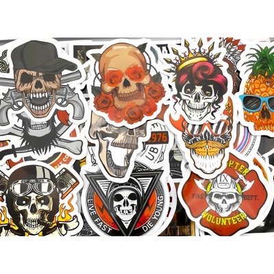 Набор стикеров Skulls-2 (color) (stk-011) (50 шт.) Зображення