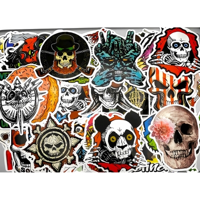 Набор стикеров Skulls-2 (color) (stk-011) (50 шт.) Зображення