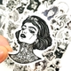 Набор стикеров Tattoo (black-white) (stk-026) (50 шт.) Зображення