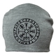 Шапка з вишивкою Vegvisir (рунічний компас) сіра Изображение