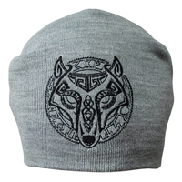 Шапка с вышивкой Волк (Fenrir) серая Изображение