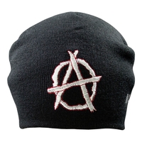Шапка с вышивкой Anarchy черная Изображение