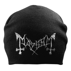 Шапка с вышивкой Mayhem черная Изображение