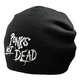 Шапка с вышивкой Punk’s Not Dead черная Зображення