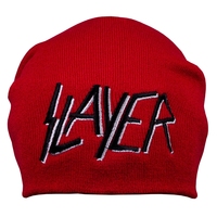 Шапка с вышивкой Slayer, красная Зображення