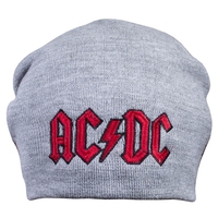 Шапка с вышивкой AC/DC (logo), серая Зображення