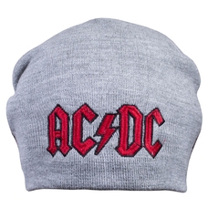 Шапка с вышивкой AC/DC (logo), серая Зображення