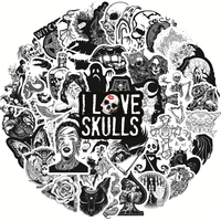Набор стикеров I Love Skulls (stk-032) Зображення