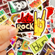Набор стикеров Rock Bands (stk-041) Зображення