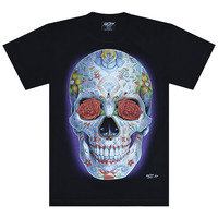 Футболка Calavera Skull With Roses (3D, светится в темноте) Зображення
