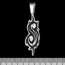 Кулон Slipknot (S logo black) (ptsb-115) фигурный Зображення