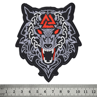 Нашивка Волк (Fenrir), красный Валькнут Изображение