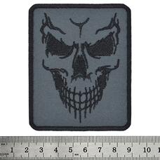 Нашивка Horror Skull (grey) Изображение