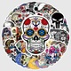 Набор стикеров Skulls (color and black) (stk-050) (50 шт.) Зображення