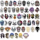 Набор стикеров Skulls (color and black) (stk-050) (50 шт.) Зображення