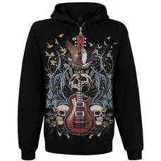 Худі Guitar with Skulls and Ravens на блискавці Изображение
