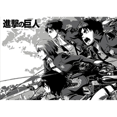 Плакат Attack On Titan (black and white) Изображение