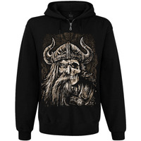 Худі Viking (наполовину обличчя, наполовину череп) на блискавці Изображение