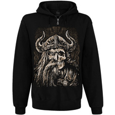 Худі Viking (наполовину обличчя, наполовину череп) на блискавці Зображення