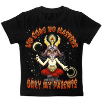 Детская футболка No Gods, No Masters - Only My Parents, Размер 4-5 лет 100-110, см Зображення